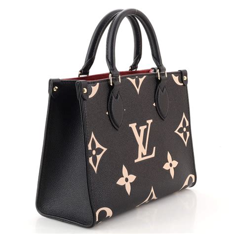 louis vuitton onthego tote monogram empreinte giant mm|louis vuitton monogram giant canvas.